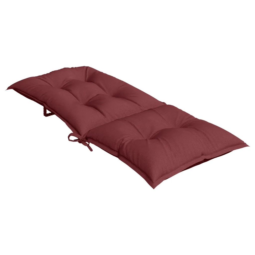 vidaXL Cuscini Sedia Schiena Alta 4 Rosso Vino Mélange 120x50x7 cm