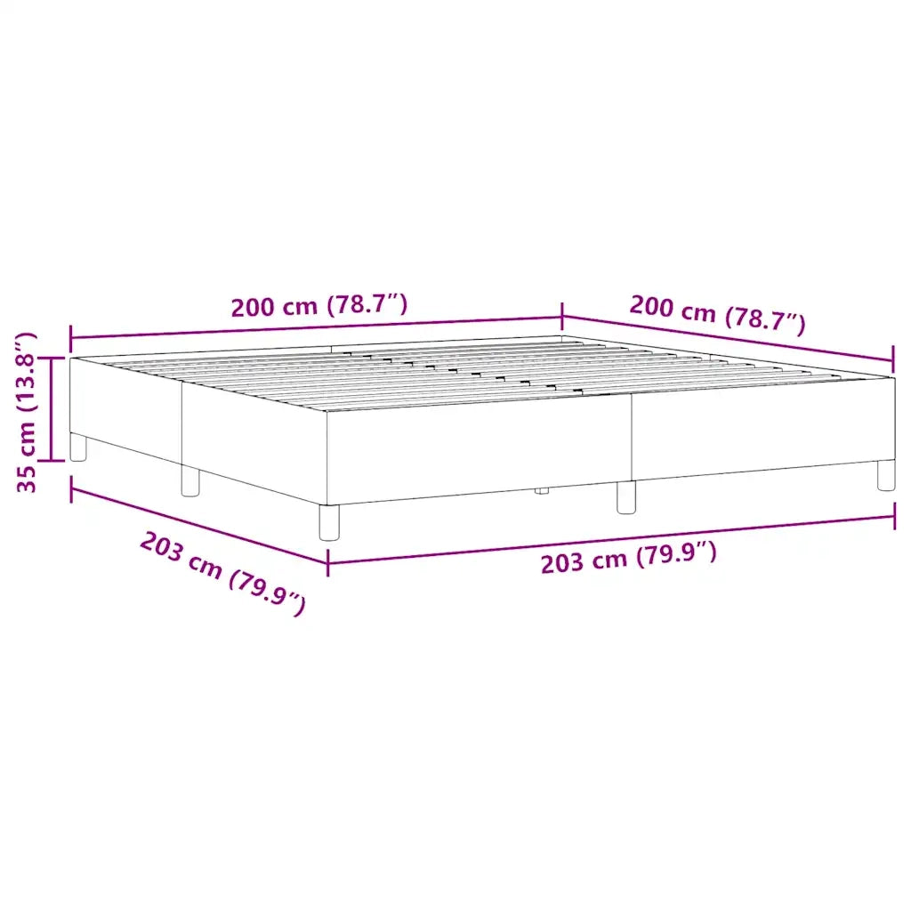 Letto a molle Crema 200 x 200 cm Tessuto in Cords 42006989