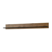 Mensola da parete SANTIAGO – 180 cm colore quercia e nero effetto legno