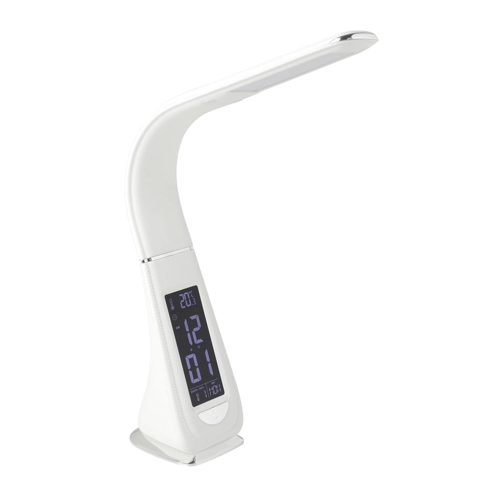 Lampada Da Tavolo Moderna Cognoli Policarbonato Bianco Luce Led Integrato 4,4W