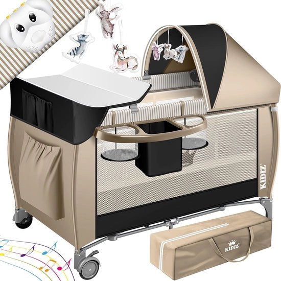 Culla, lettino e box 3-in-1 con guanciale e tenda da campeggio