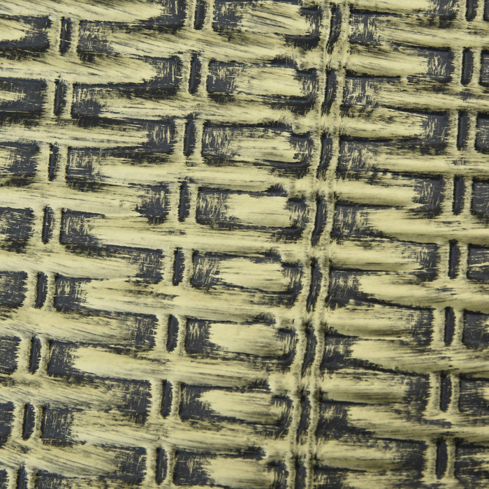 Set 2 Tavolini da Giardino in Metallo con Ceste Nero e Bronzo