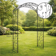 ARCO ANDERSON GRIGIO ANTICO IN ACCIAIO VERNICIATO A POLVERE 135 X 47,5 X H230CM