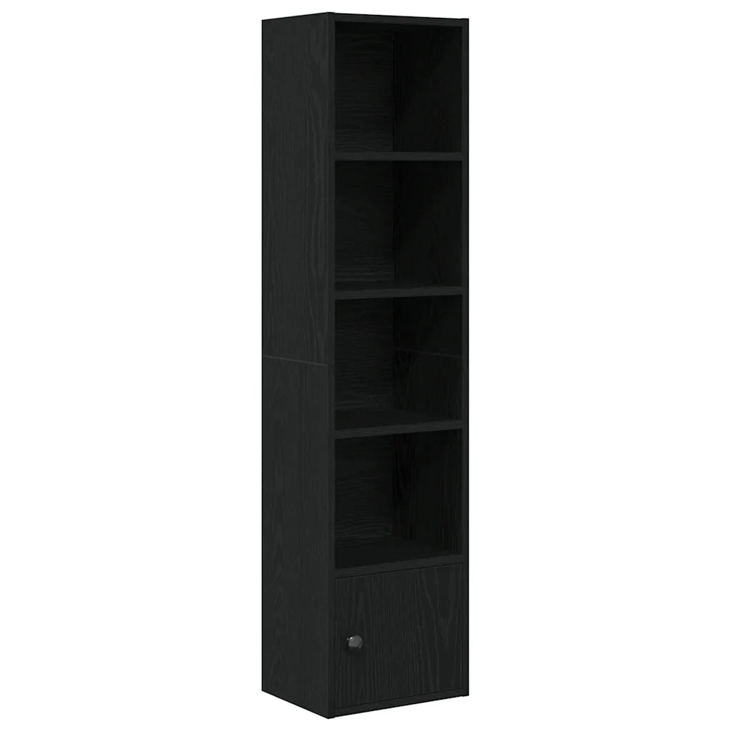 vidaXL Libreria Rovere Nero 31x24x127 cm in Legno Multistrato