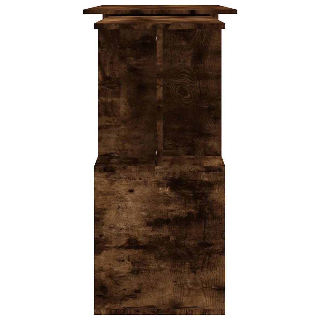 Scrivania Angolare Rovere Fumo 200x50x76cm in Legno Multistrato 815423