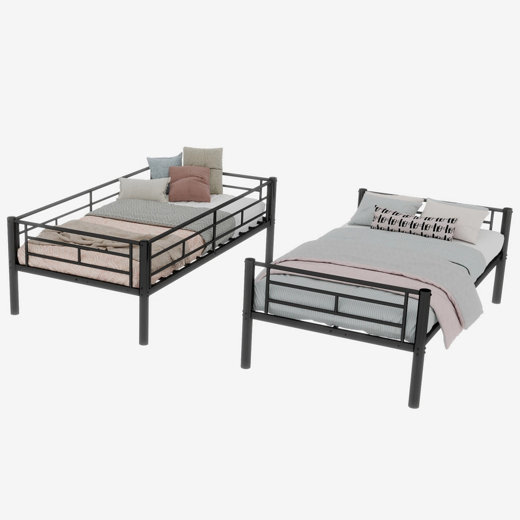 Letto a Castello Convertibile in Metallo per Bambini ¨C MINIMAL ¨C Struttura con Scale e Ringhiera