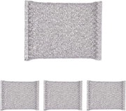 Serie di pulizia per cucina internazionale Spugne a scotta per antipatina, porcellana e vetro, resistente al lavastoviglie, 5 x 3,3 pollici, Argento (Pacco da 8)