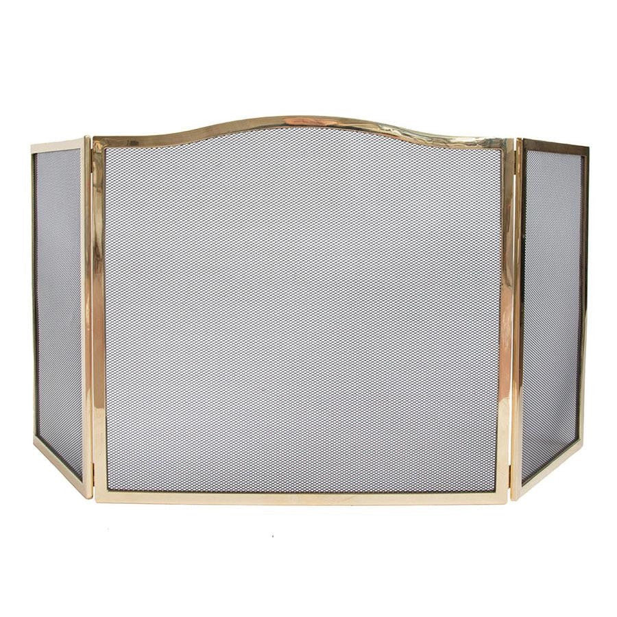 SCHERMI PARASCINTILLE OTTONE CENTRO LISCIO 2 ALI OTTONATO CM.101X1,5X48