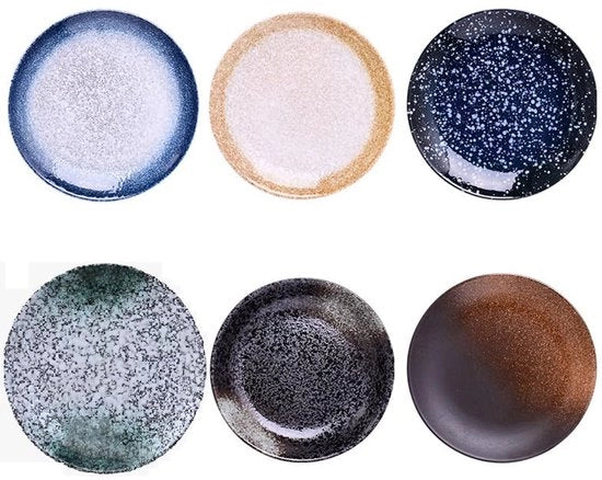 Set da tavola per 6 persone, piatto da pastasciutta 15,2 cm, piatto da dessert, piatto da colazione, piatto da torta, set di piatti, servizio per lavastoviglie e microonde.