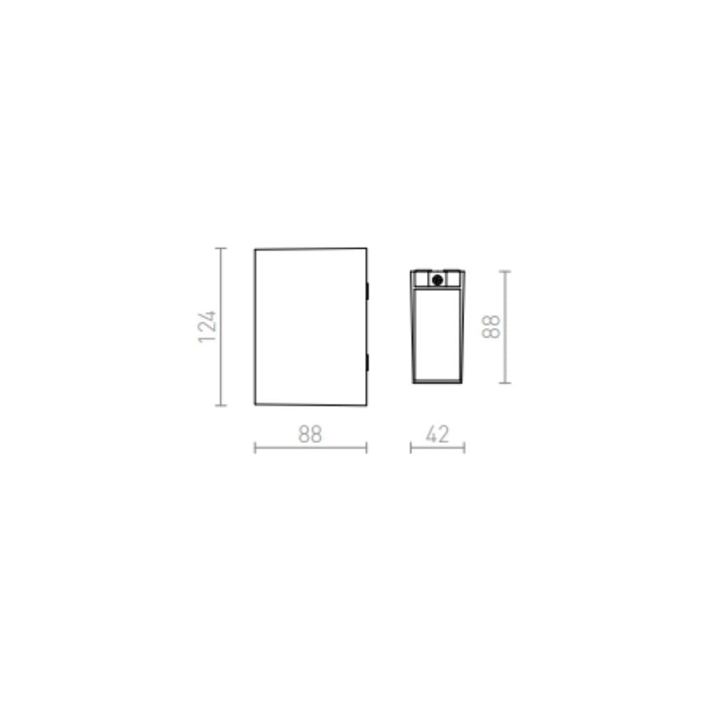 Lampada applique UKKO da parete nero 230V LED 2x3W 55Â° IP54 3000K