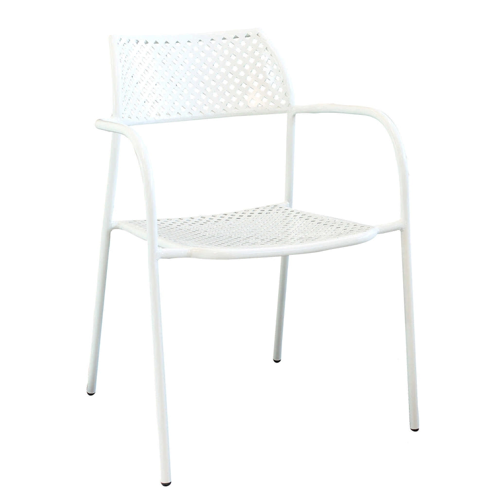 Poltrona da Giardino Impilabile in Acciaio cm 56x56x78 - MATHEW