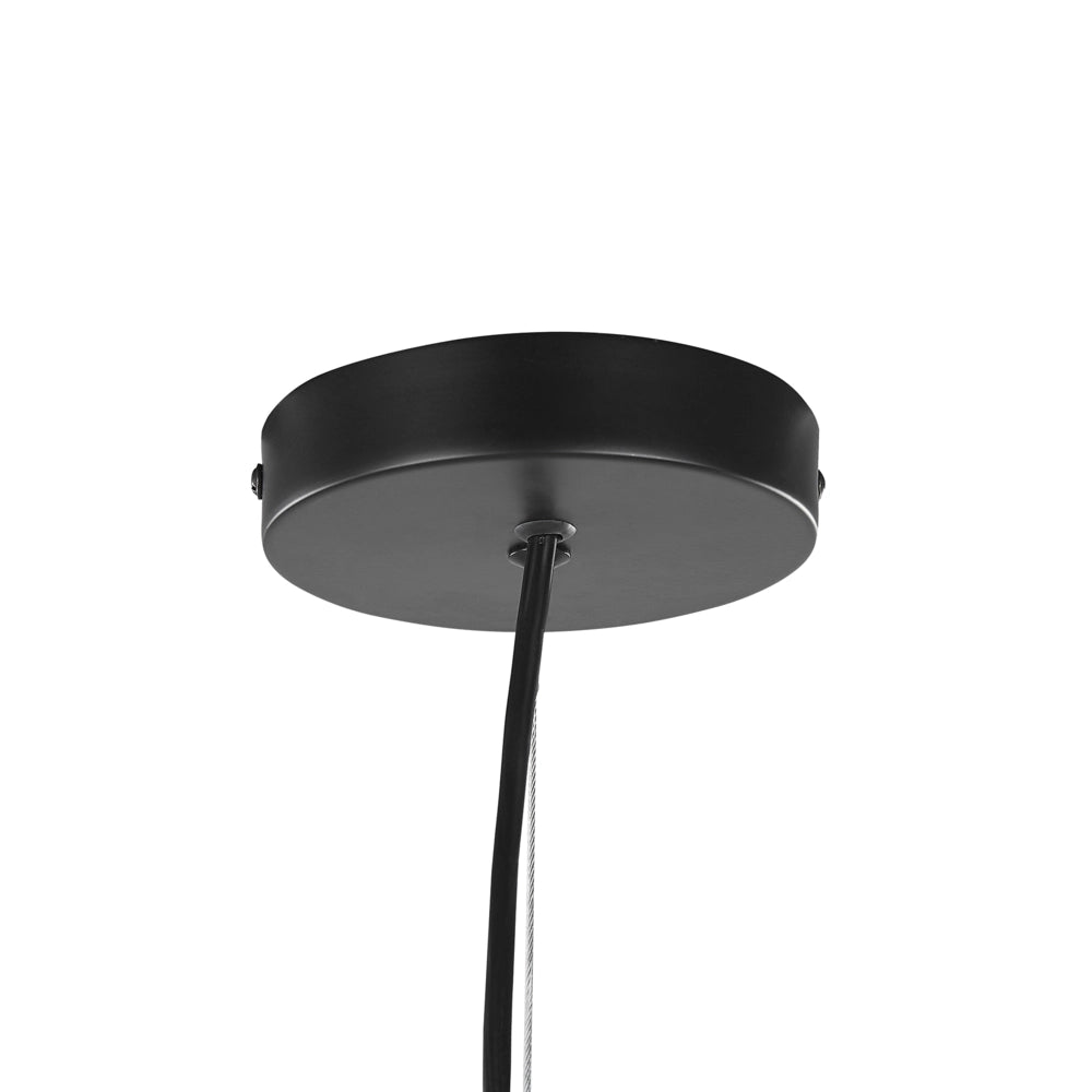 Lampada a Sospensione Metallo Nero 115 cm 15-Lampadina Apparecchio Illuminazione Ambientale Esposta