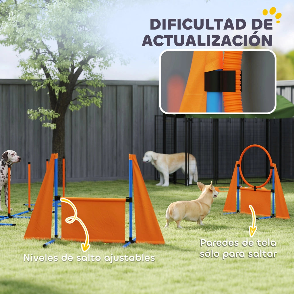 Kit Agility per Cani 6 Pezzi ¨C zephmum ¨C con Salti, Slalom, Pausa e Palline