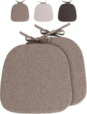 Cuscino per sedere con cinture, cuscino antiscivolo, semicircolare, per sedute in casa e giardino, ufficio (mini grigio-bruno, 2 pezzi)