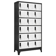 Armadietto moderno con ante chiudibili a chiave 90 x 40 x 180 cm acciaio antracite 02_0047042