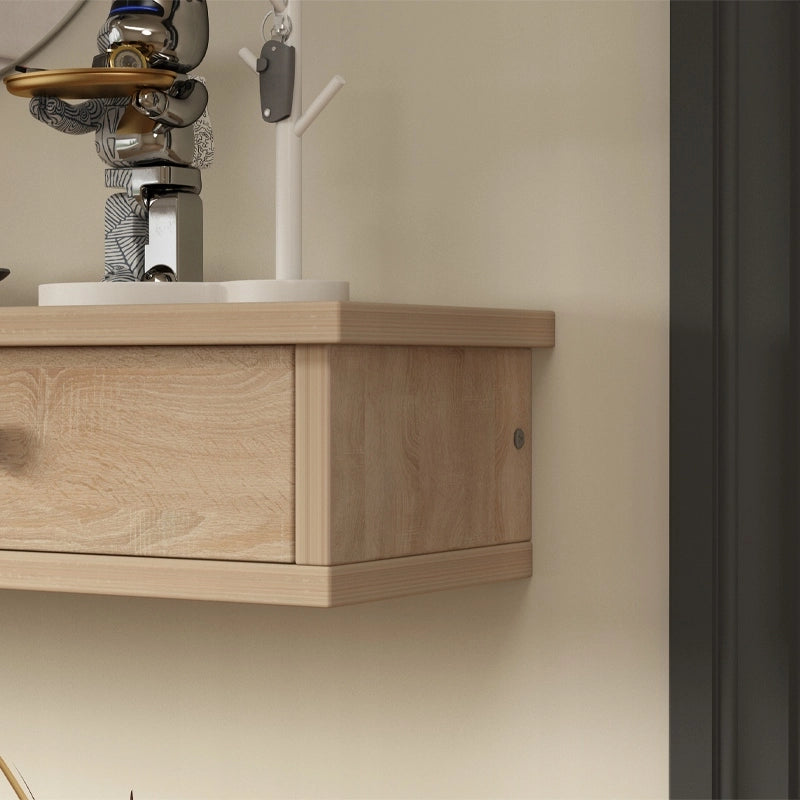 Mensola sospesa con ante, marrone chiaro, mobile da parete moderno in stile loft, 64 cm