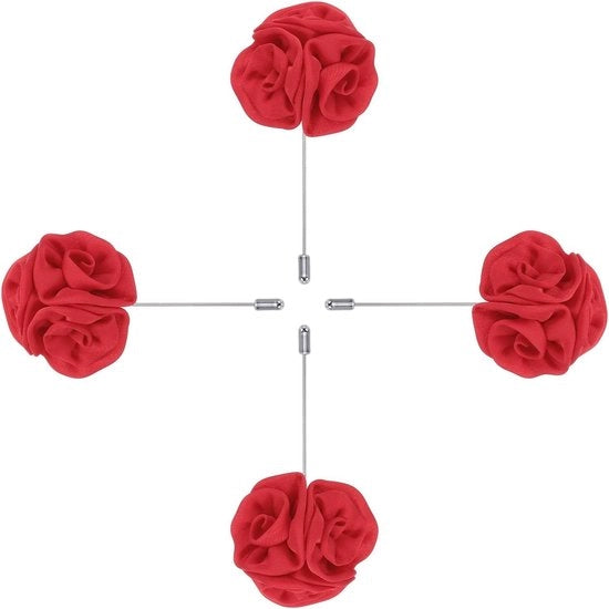 Boutonniere di rose per sposo - matrimonio e anniversario - rosso