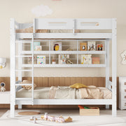 letto a castello legno e mdf bianco 90x200 cm