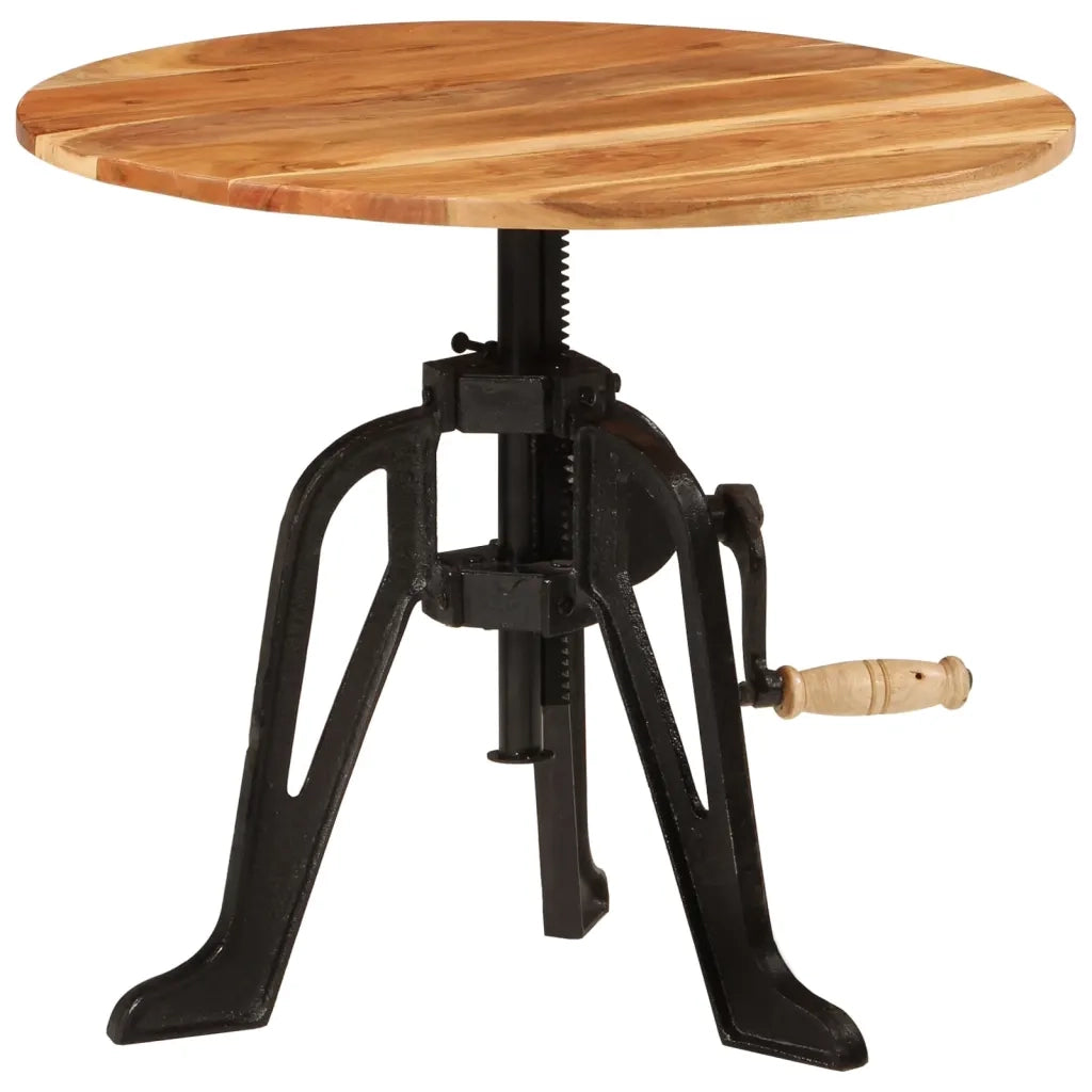 Tavolino 60x(42-62) cm in Legno Massello di Acacia e Ghisa cod mxl 23933