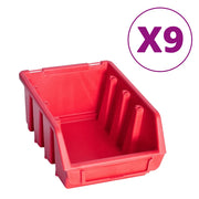 Kit Contenitori 103 pz con Pannelli a Parete Rosso e Nero CFW6309488