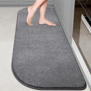 Pavimento in gomma rotolabile 60x150cm a forma semicircolare, passavuoto, raccoglitore di residui all'interno, tappeto di ingresso antiscivolo per cucina, bagno, camera da letto.