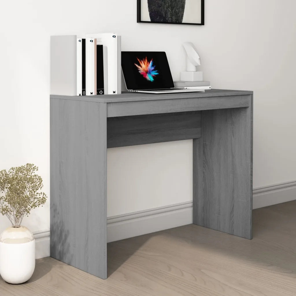 Scrivania | Tavolo da Ufficio Grigio Sonoma 90x40x72 cm in Legno Multistrato