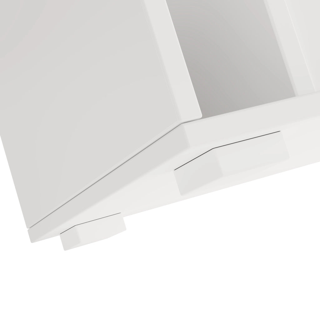 Tavolino da salotto 100x50x40 cm; LED integrata e 2 cassetti; ripiano in vetro temperato; truciolare; bianco