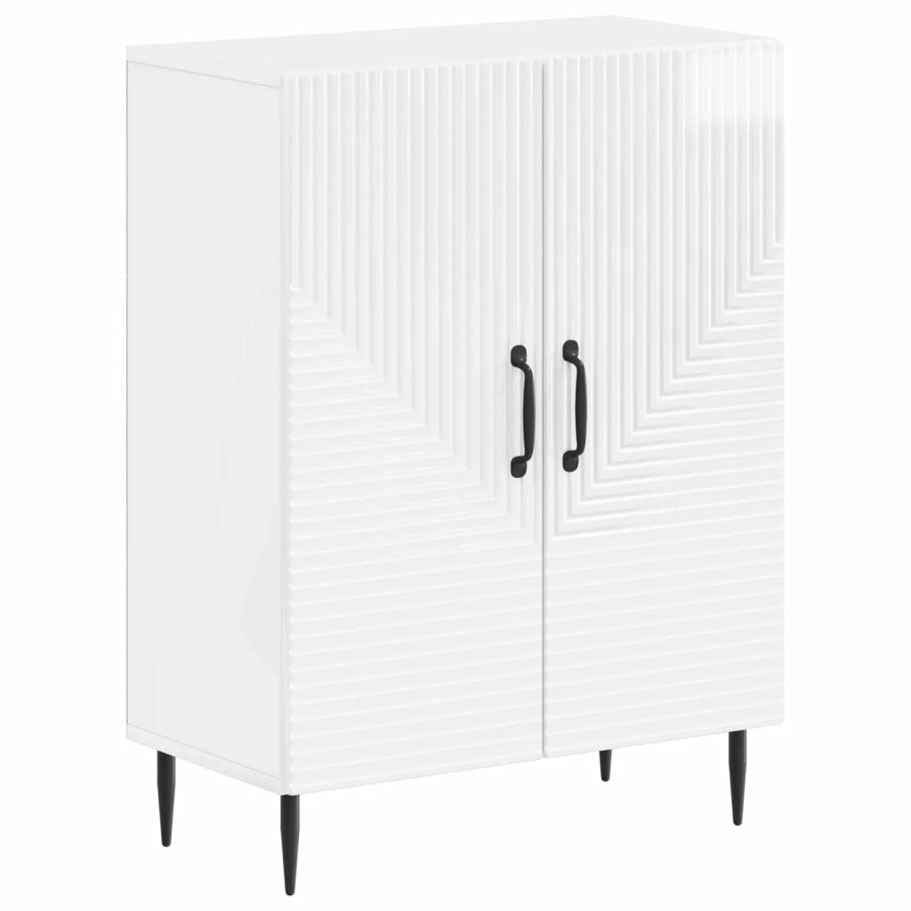 Mobiletto da Bagno HAARLEM Bianco Lucido 59,5 x 31 x 80 cm 896839