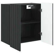Armadietto a Muro | Mobiletto a muro Nero 59 x 31 x 64 cm Legno ingegnerizzato