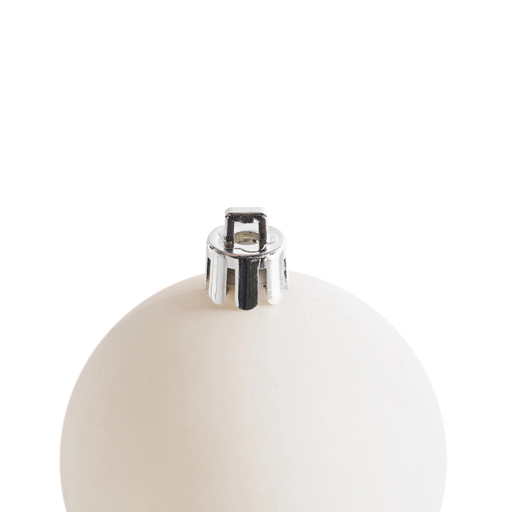 Set di 40 palline di Natale in plastica Decorazioni da appendere all'albero di Natale Stile classico scandinavo Bianco sporco