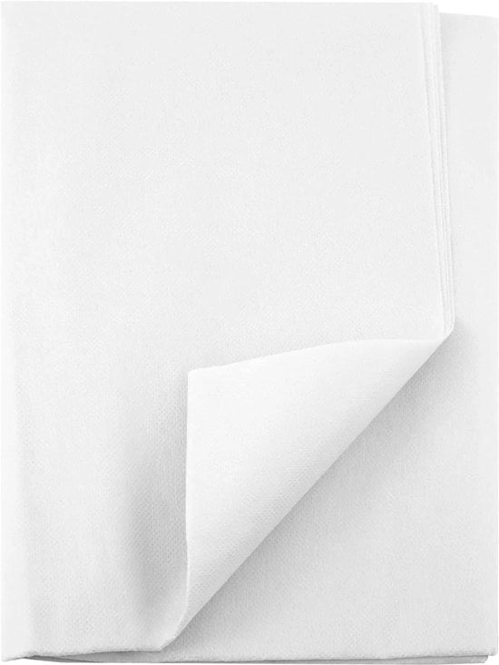 Tessuto di Velo Strisciatore Plus in Bianco - 90 x 196 cm - Adatto per cucire, strizzare e ricamare - Set di inserti di velo per borse e ricamo