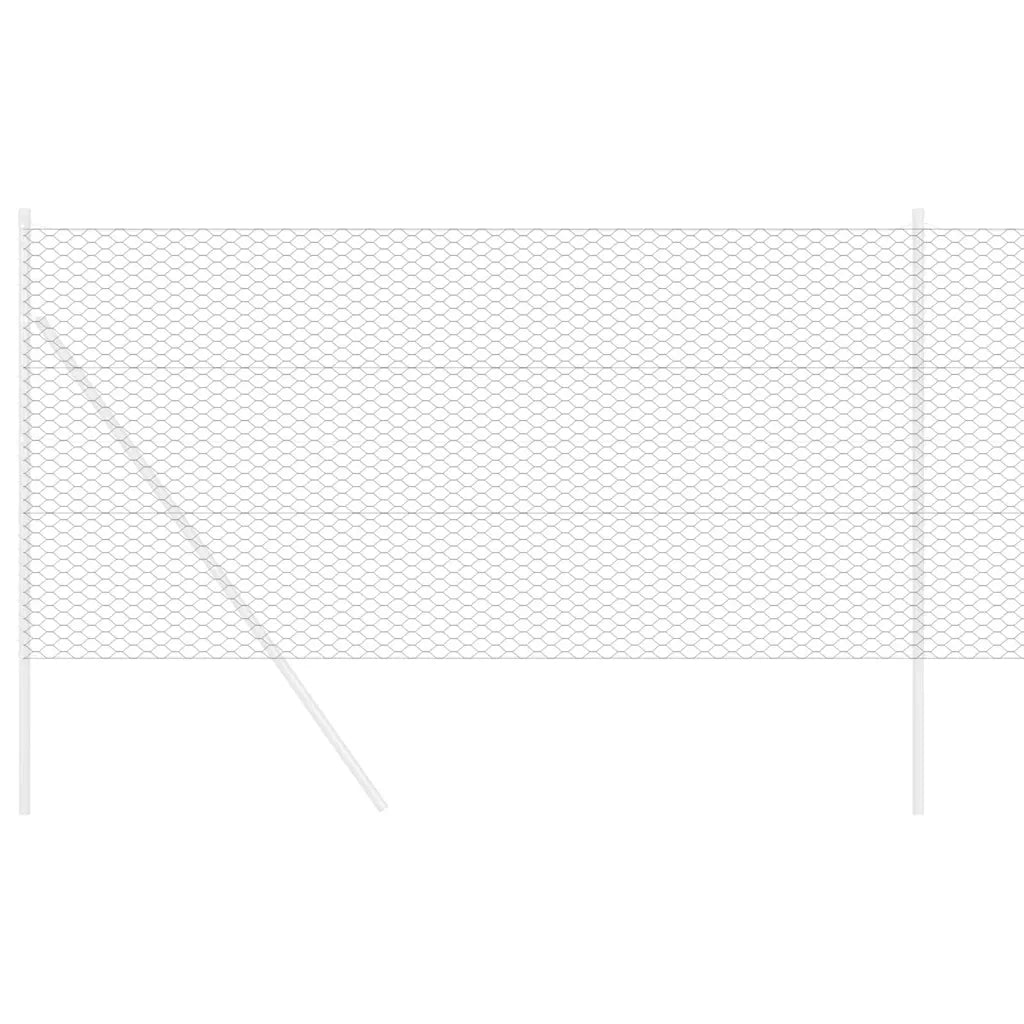 Recinzione Esagonale 1,2 x 10 m PVC Grigio 42005499