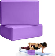 Set di 2 blocchi di EVA alta densità per supporto e profondizzazione delle pose, miglioramento della forza, dell'equilibrio e della flessibilità - Leggero, ideale per uso domestico o in palestra - Blu scuro
