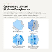Toiletbrilla Opvougbile - Portatile - Antiscivolo - 8 Viti di Sicurezza - Facile da Pulire - Materiale PP di Alta Qualità - Sedile per Bambini