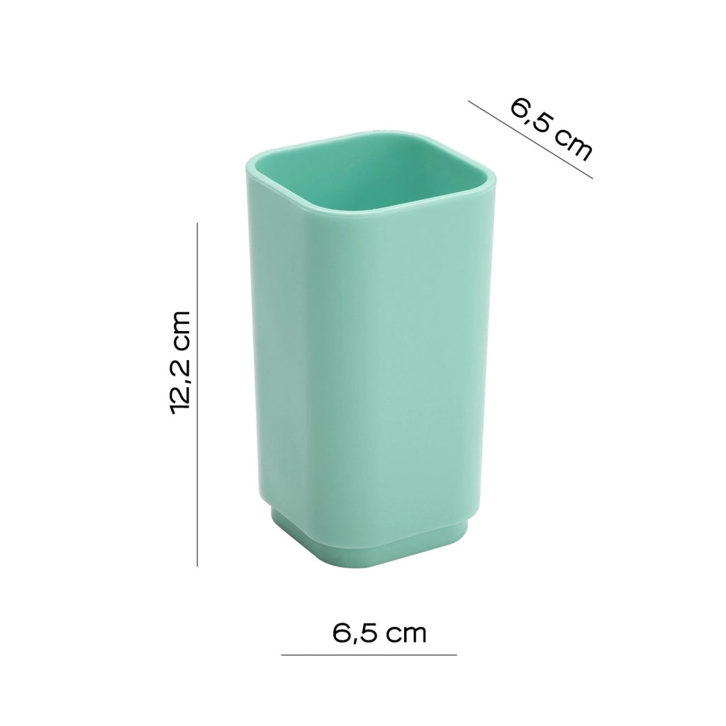 Portaspazzolini d'appoggio in plastica riciclata 6398 Gedy serie SEVENTY Acquamarina
