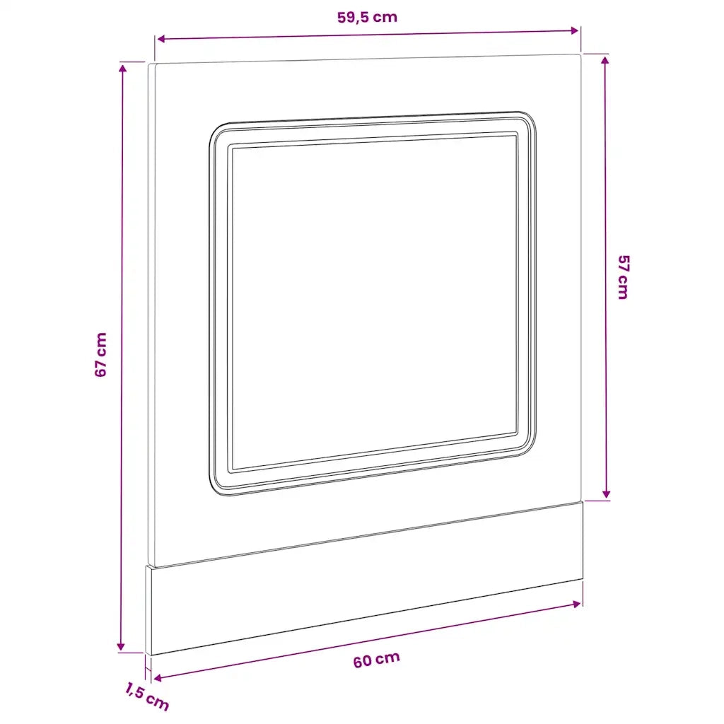 Pannello Lavastoviglie Kalmar Bianco Lucido 60x1,5x57 cm 853659