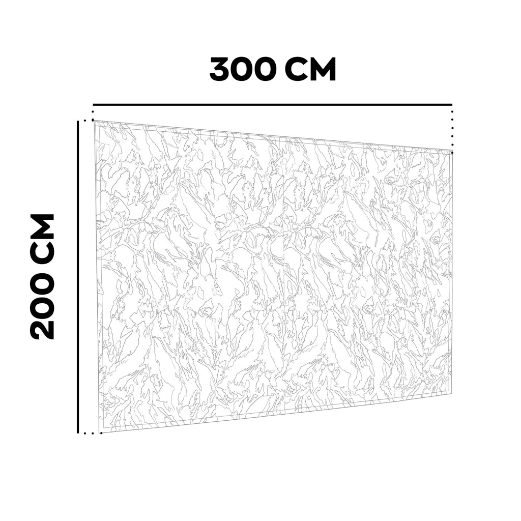 Telo Laterale per Gazebo da Giardino 300x200 cm in PVC Camouflage