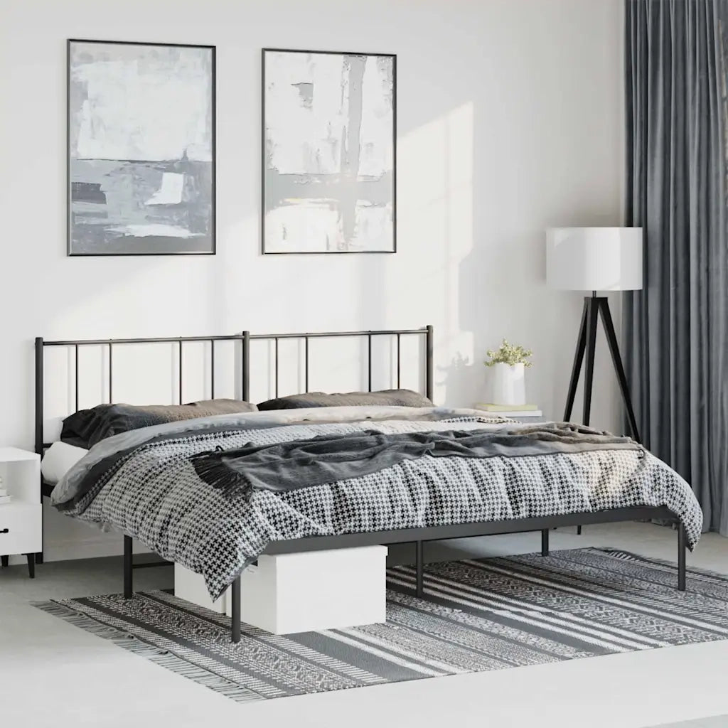 Giroletto con Testiera in Metallo Nero 183x213 cmcod mxl 81644
