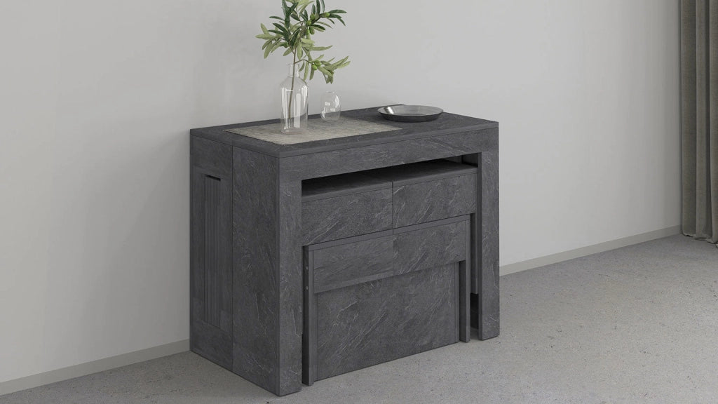 Panca Allungabile 66/290x25x45 cm Pratika Singola A Grigio Ardesia