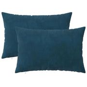 Cuscino con cuscino HEERLEN 2 pz Blu Velluto 923829