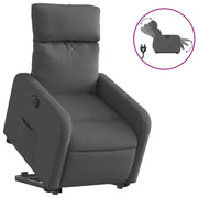 Poltrona | Sedia Relax Alzapersona Reclinabile Elettrica Grigio Scuro Tessuto