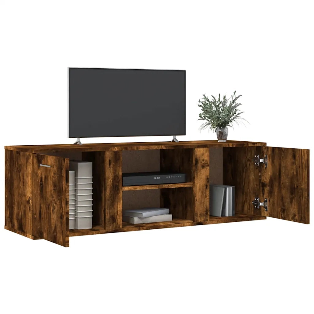 Mobile Porta TV Rovere Fumo 120x34x37 cm Legno Multistrato 833556