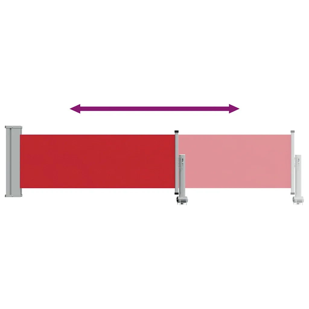 Tenda Laterale Retrattile per Patio 60x300 cm Rossa 48357