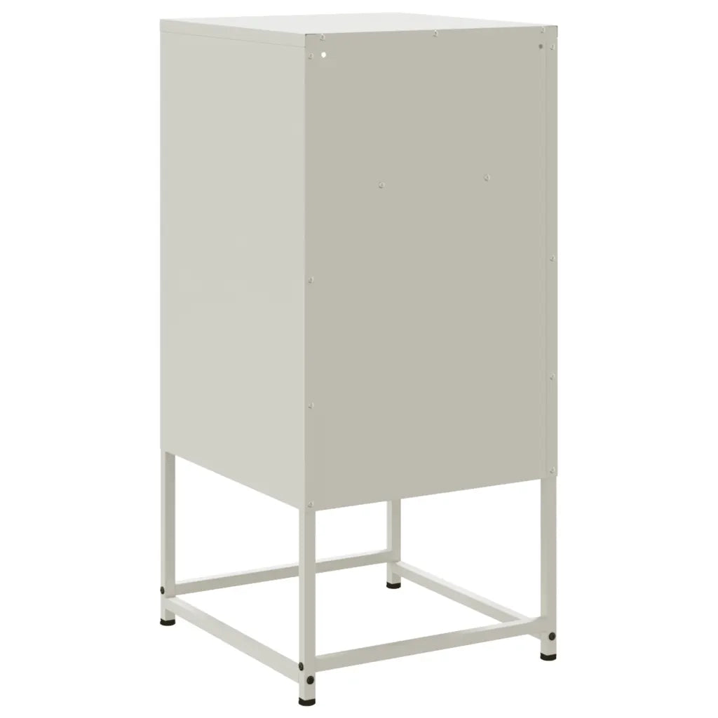 Set di 2 Comodini | Armadio da Notte | Mobiletto da notte Bianchi 36x39x78 cm in Acciaio