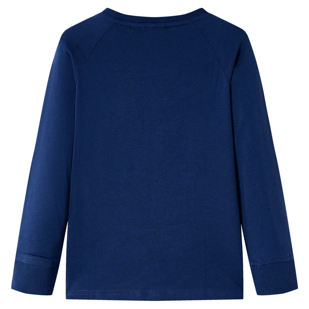 Maglietta Bambini Maniche Lunghe Blu Marino 116 12751