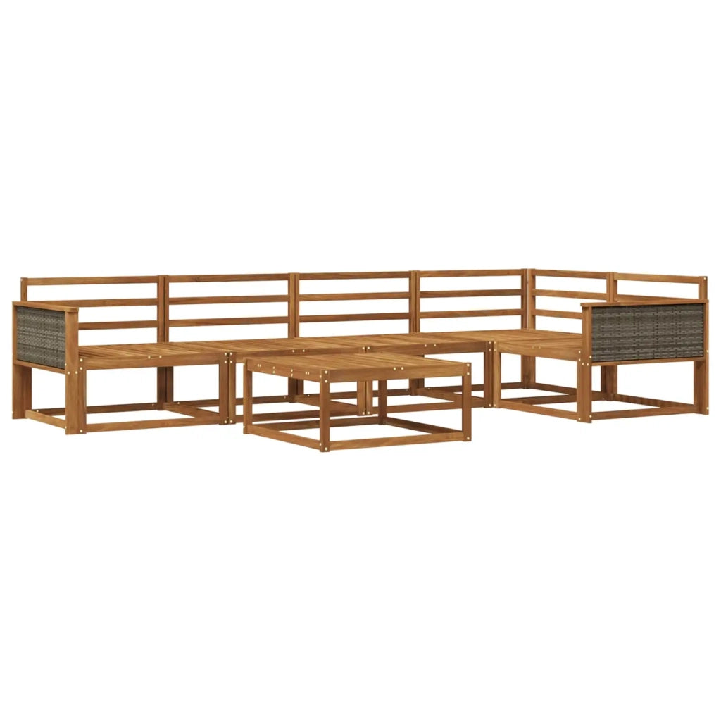 Set di divani da esterno 6 pcs Naturale