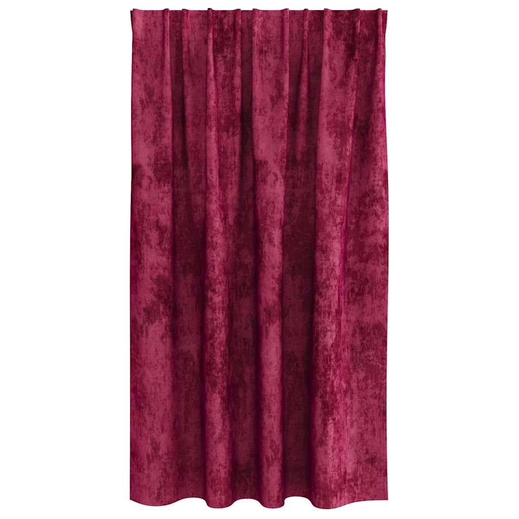 Tende in Velluto 2 pcs Rosso vino 140 x 140 cm Velluto 4107678