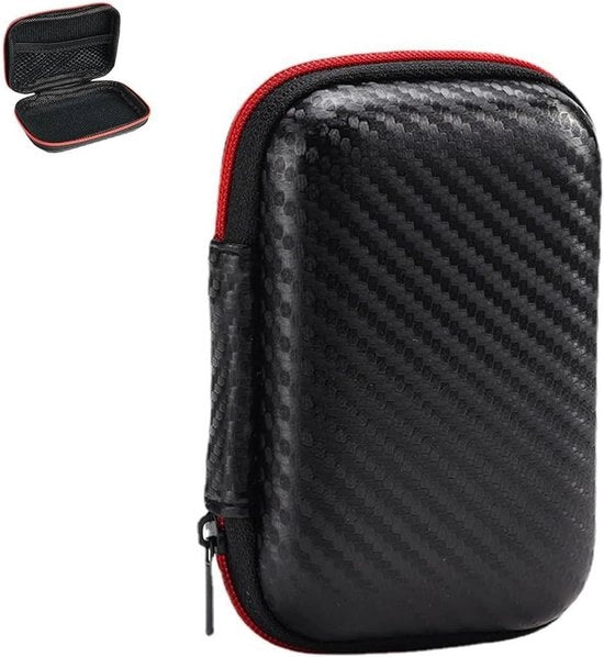 Fodero di protezione per disco rigido esterno 11 cm x 8 cm x 4 cm - Organizzatore di rete per SSD esterno portatile nero