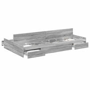 Letto matrimoniale | Letto per adulti | Struttura letto con contenitore Grigio Sonoma 120 x 190 cm