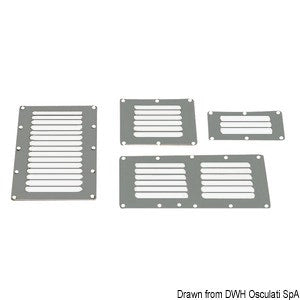 Griglia areazione inox 232 x 127 mm